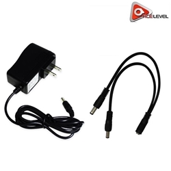 AceLevel Premium 2Amp Power Adapter with 2 Way Splitter for Defender Cameras 