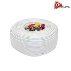 AceLevel Premium 200ft BNC Video/Power Cable for Lorex Cameras (White) 